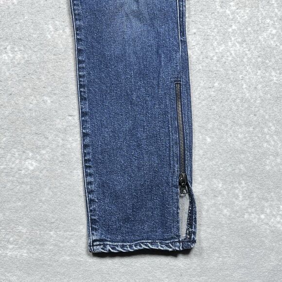 3x1 NYC Jeans Womens Size 27 Blue Kink Ankle Zip High Rise Ground Split Zipper - Picture 5 of 12